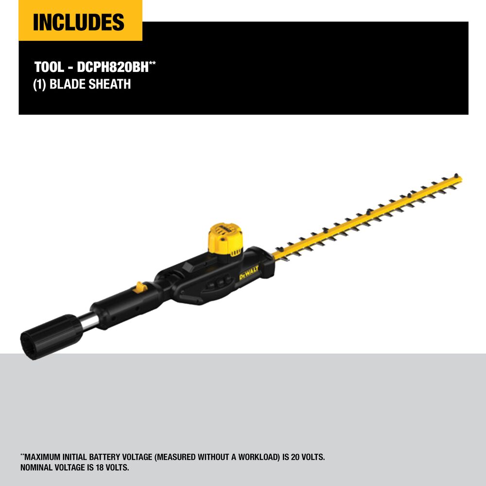 DEWALT DCPH820B 20V MAX Lithium-Ion Cordless Pole Hedge Trimmer (Tool Only)