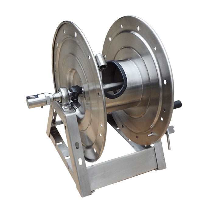 General Pump DHRA50300SS 3/8" x 300' 5000 PSI Stainless Steel A-Frame Pressure Washer Hose Reel