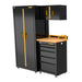 DEWALT DWST24201 Welded Storage Suite: 63"  Wide, 4 Piece Suite with 5-Drawer Base Cabinet and Wood Top