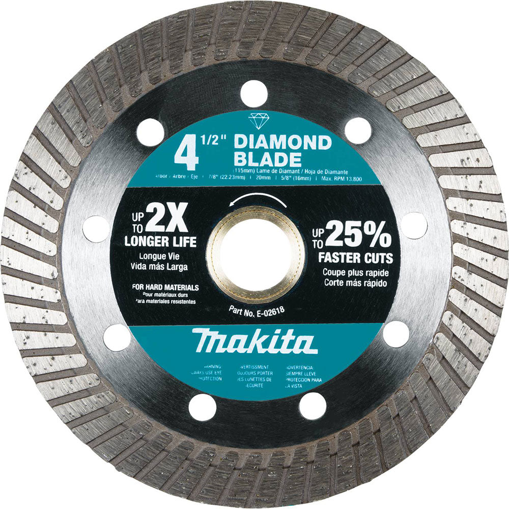 Makita E-02618 4-1/2" Diamond Blade Turbo Hard Material