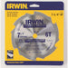 Irwin Industrial Tools 15702ZR 7-1/4" x 6 TPI Fiber Cut Carbide Circular Saw Blade