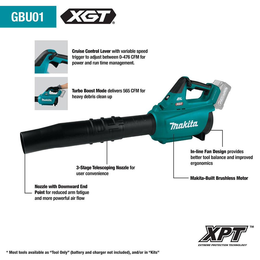 Makita GBU01M1 40V XGT Brushless Cordless Blower Kit