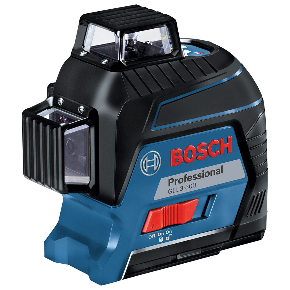 Bosch GLL3-300 Cordless Red Beam 360 Degree Three-Plane Leveling and Alignment-Line Laser