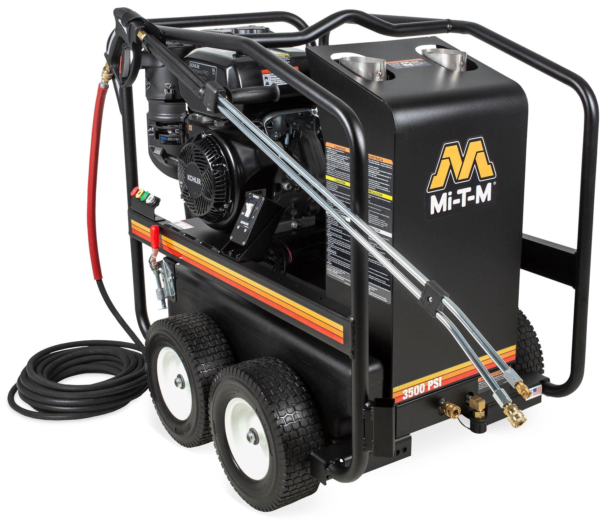 3500 PSI @ 3.3 GPM Direct Drive Kohler CH440 Gas Hot Water Pressure Washer w/ AR Pump (HSP)