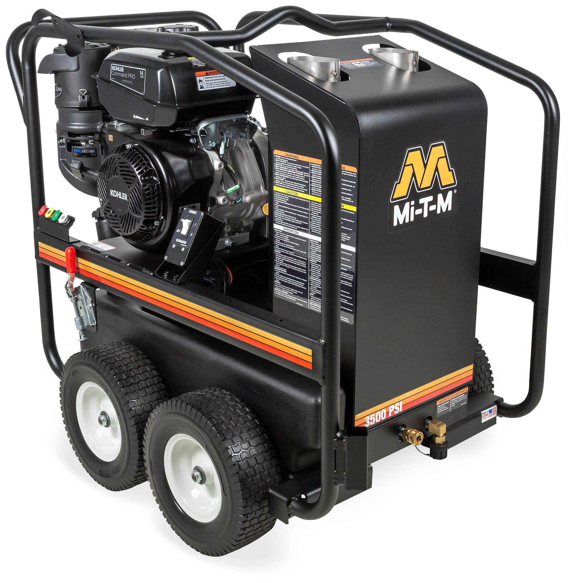 3500 PSI @ 3.3 GPM Direct Drive Kohler CH440 Gas Hot Water Pressure Washer w/ AR Pump (HSP)