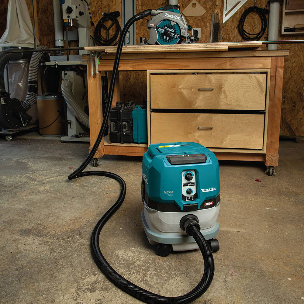 Makita GCV02ZX 40V Max XGT Lithium-Ion Brushless Cordless AWS Capable 2.1 Gallon HEPA Filter Dry Dust Extractor (Tool Only)
