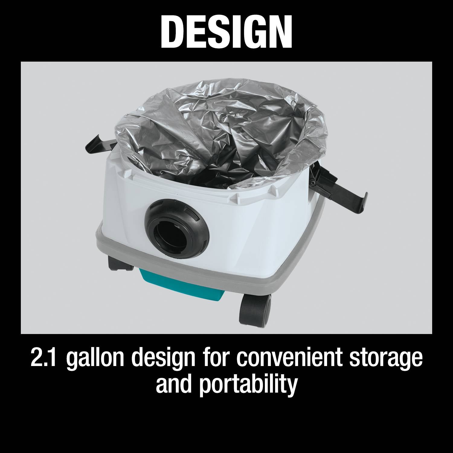 Makita XCV21ZX 36V (18V X2) LXT Brushless 2.1 Gallon HEPA Filter Dry Dust Extractor (Tool Only)