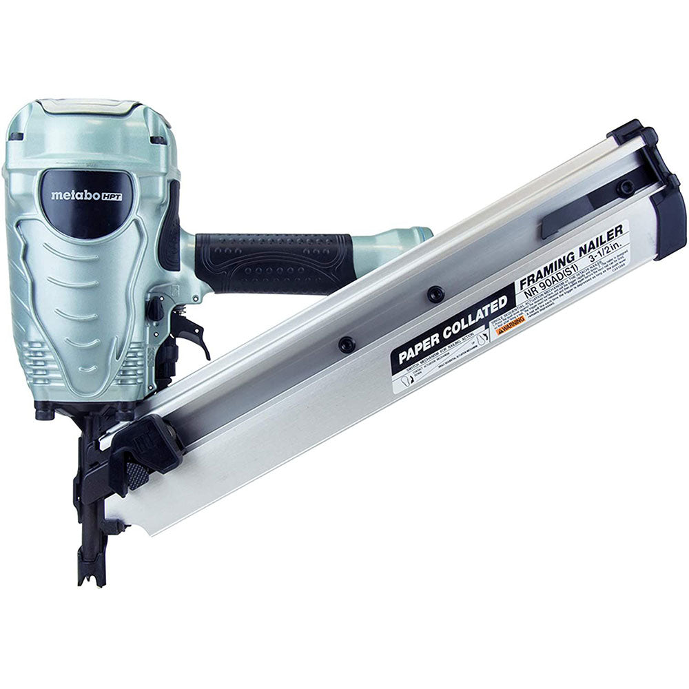 Hitachi / Metabo HPT NR90ADS1M 30-Degree 3-1/2" Paper Collated Framing Nailer (NR90ADS1)