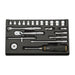 Kyoto Tool Company NTB222XA 22-Piece 1/4" Drive Metric Socket Set with Resin Tray
