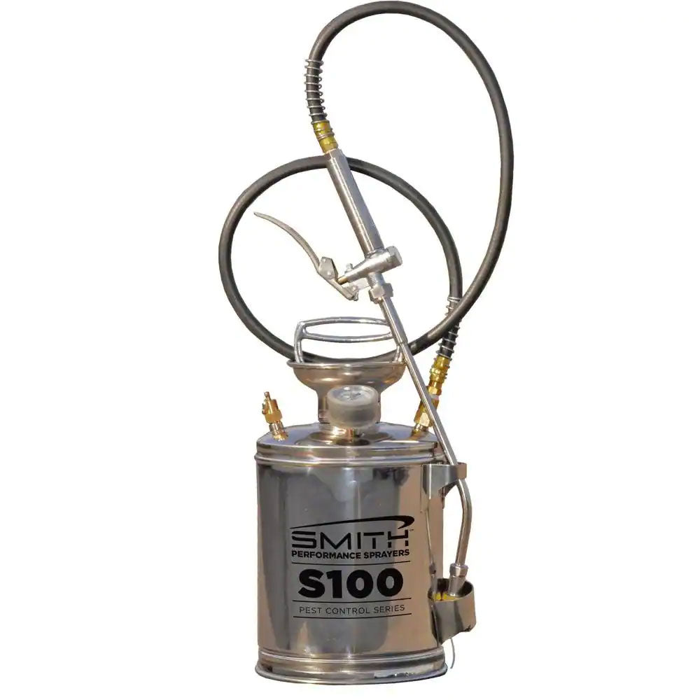 Smith Performance Sprayers S100 1.5 Gallon Pest Control Series Stainless Steel Compression Sprayer
