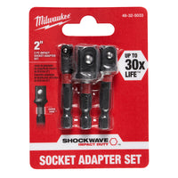 Shockwave Hex Shank Socket Adapters (3 Piece)