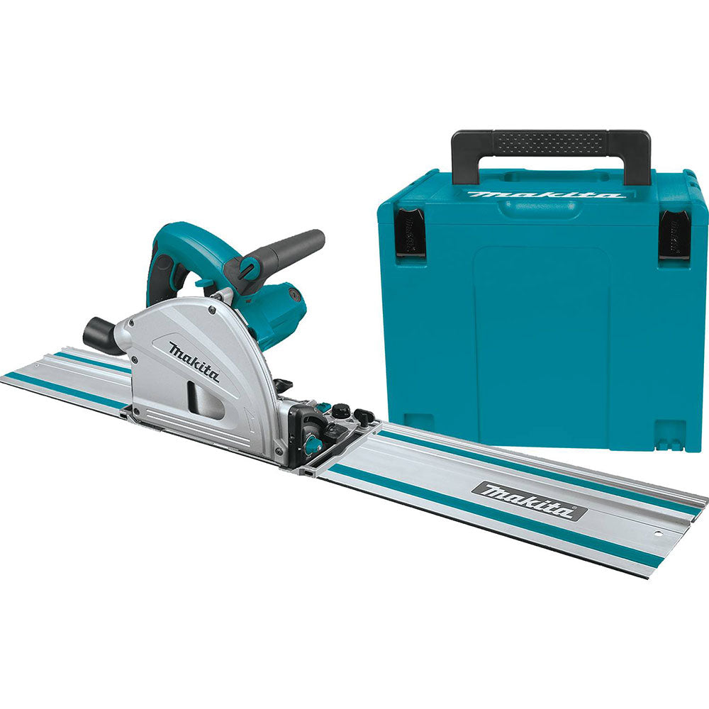 Makita SP6000J1 6-1/2" 12 Amp Plunge Circular Saw with 55" Guide Rail & Stackable Tool Case