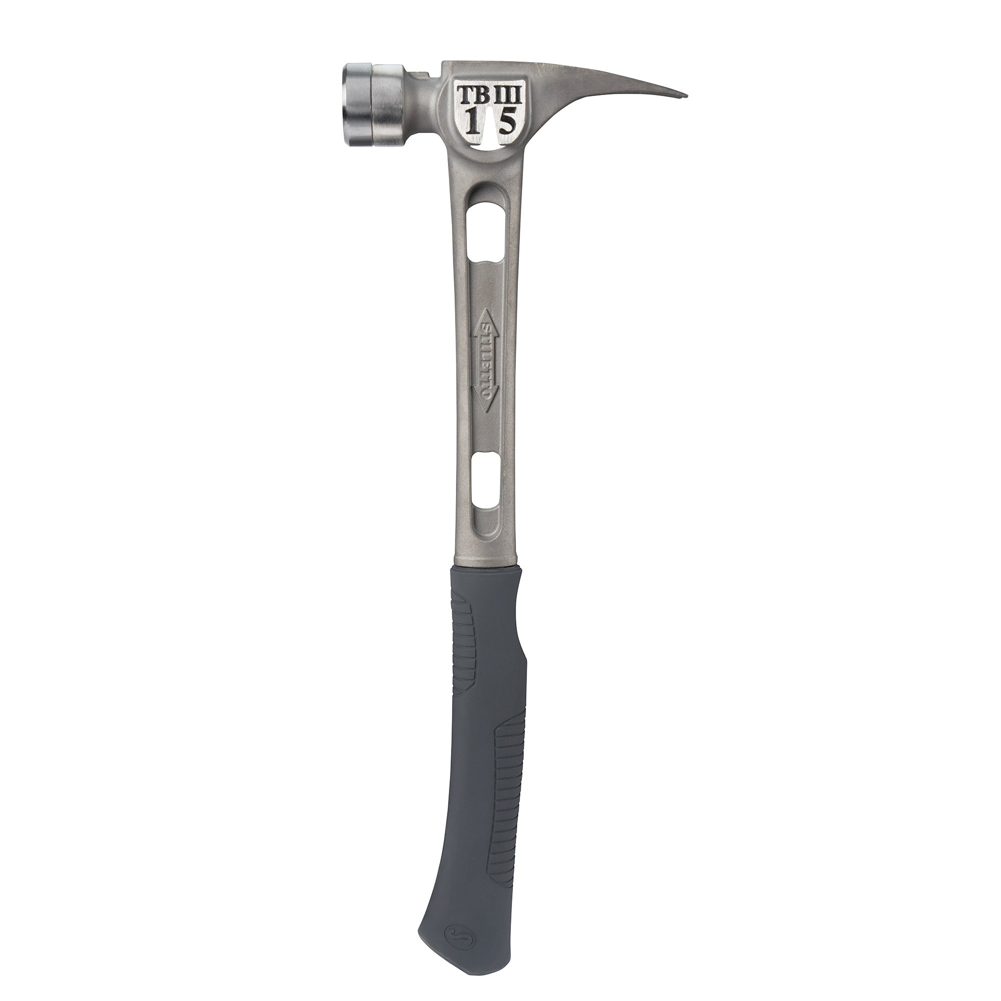 15-7/8" Composite Curved Handle 15 Oz. Steel Head Round Smooth Face Curved Claw Ti-Bone III Hammer
