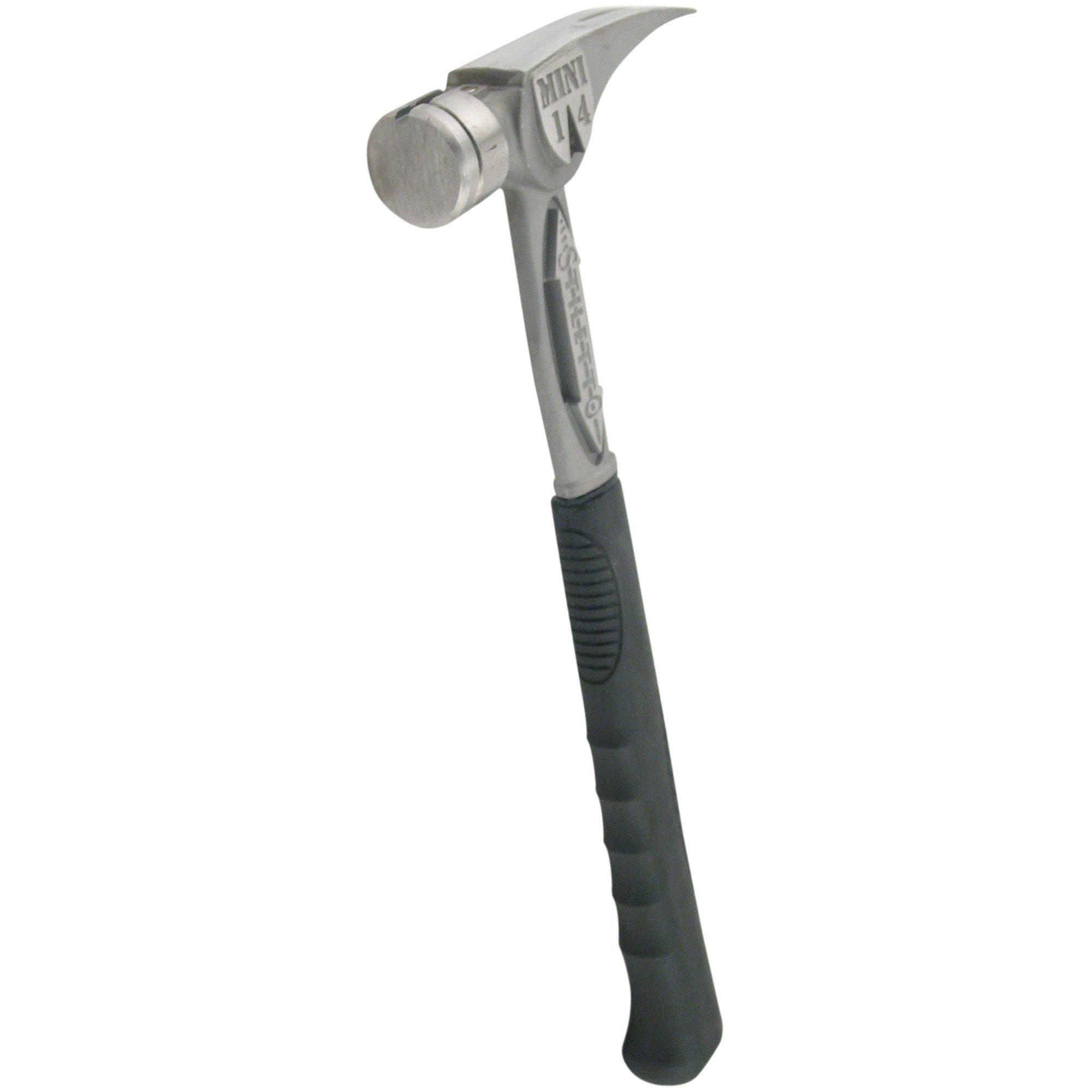 16" Titanium Straight Handle MINI-14 Oz. Titanium Head Round Smooth Face Ti-Bone Straight Claw Hammer