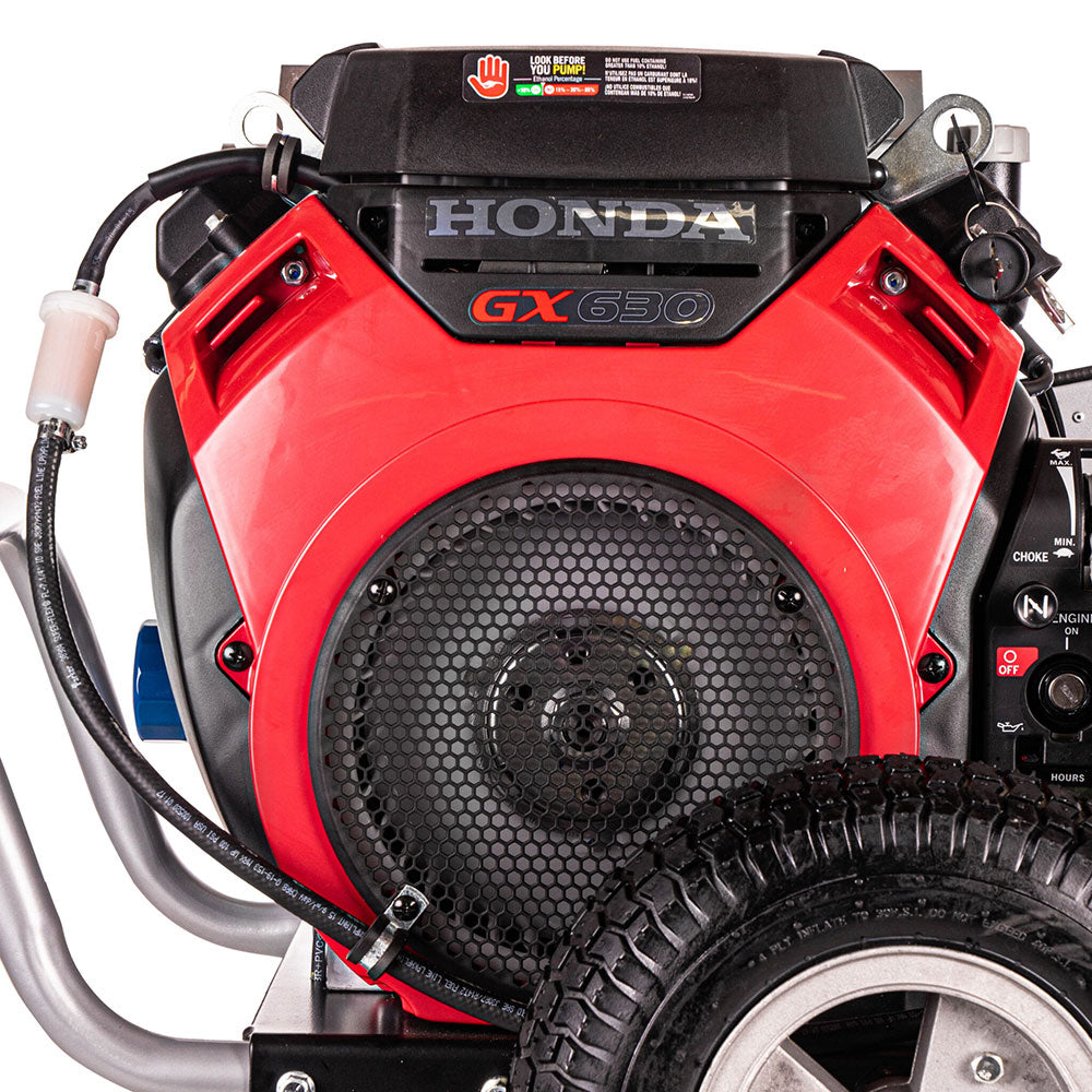 Simpson WS5050H 5000 PSI @ 5.0 GPM Belt Drive HONDA GX630 Cold Water Gas Pressure Washer with COMET Triplex Plunger Pump
