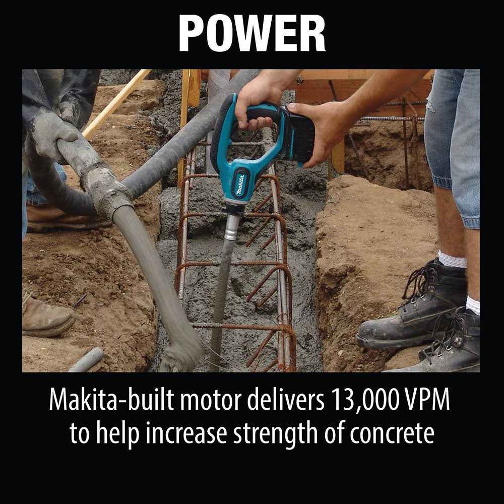 Makita XRV01T 18V LXT Lithium-Ion Cordless 4' Concrete Vibrator Kit (5.0Ah)