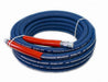 Interchange Brands 3652 3/8" x 50' 6000 PSI Threaded Blue Wrapped Cover High-Pressure Heavy-Duty Solid/Swivel Ends R2 Pressure Washer Hose