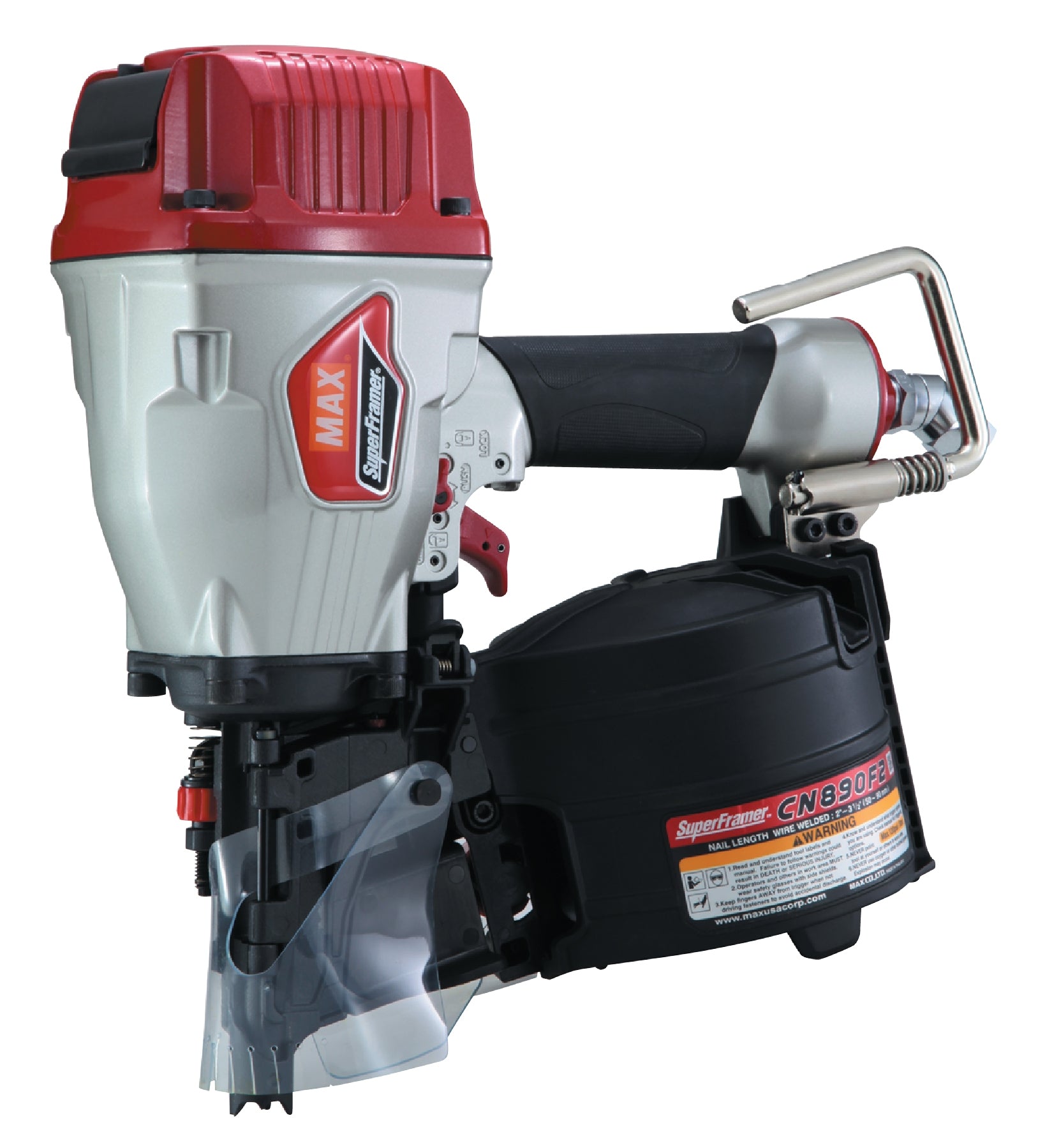 Max CN890F2 15-Degree 3-1/2" Wire Weld Collated SuperFramer Coil Framing Nailer