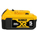 DEWALT DCB205 20V MAX Premium XR 5.0Ah Lithium Ion Battery Pack