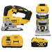 DEWALT DCK201P1 20V MAX XR Lithium-Ion Cordless 2-Tool Woodworking Combo Kit with Compact Brushless Router and Jigsaw 5.0 Ah