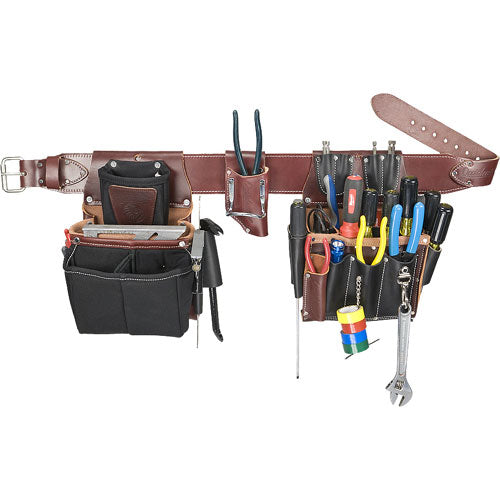Occidental Leather 5590 M Commercial Electrician's Tool Bag Set, Size Medium (33" to 35")