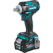 Makita GWT04D 40V Max XGT Brushless Cordless 4-Speed 1/2" Square Drive Impact Wrench with Friction Ring Kit 2.5 Ah