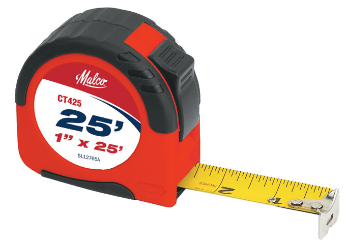 Malco CT425 1" X 25' Tape Measure