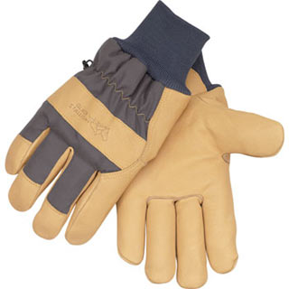 Revco 6LPK Pigskin Insulated Work Gloves - ImpactNylon Back, (Large 9"-10")