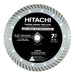 Hitachi / Metabo HPT 728740M 7" Pro Grade Turbo Diamond Blade