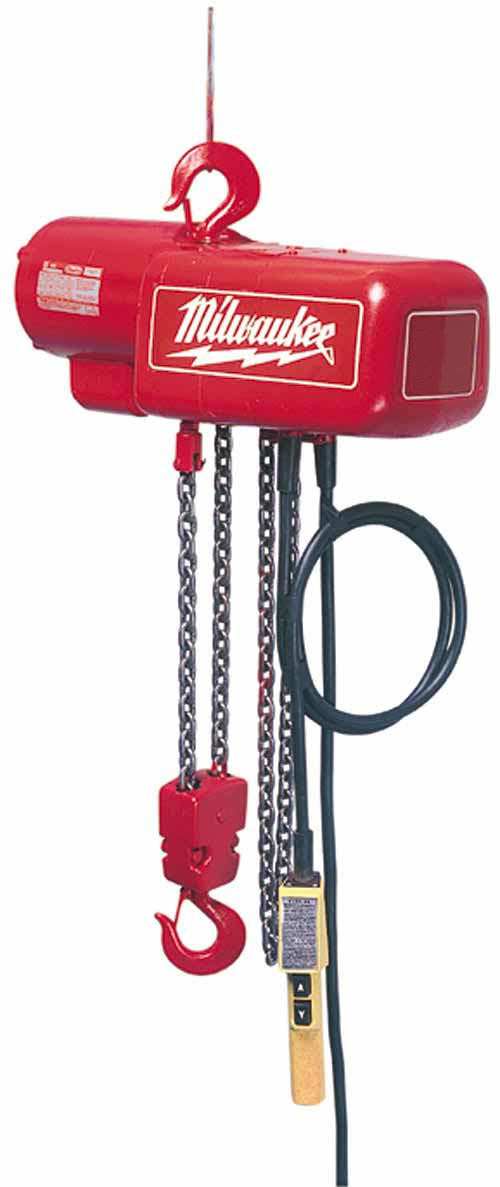 Milwaukee 9565 1 Ton Electric Chain Hoist - 10 ft. (9595)
