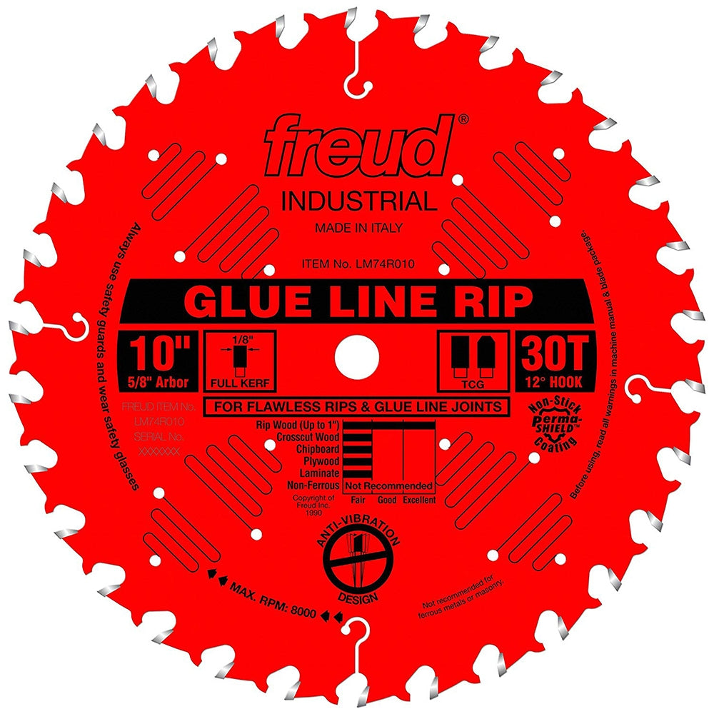 Freud Tools LM74R010 10" Industrial Glue Line Ripping Saw Blade 