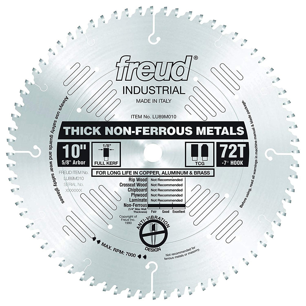 Freud Tools LU89M010 10" Thick Non-Ferrous Metal Saw Blade 