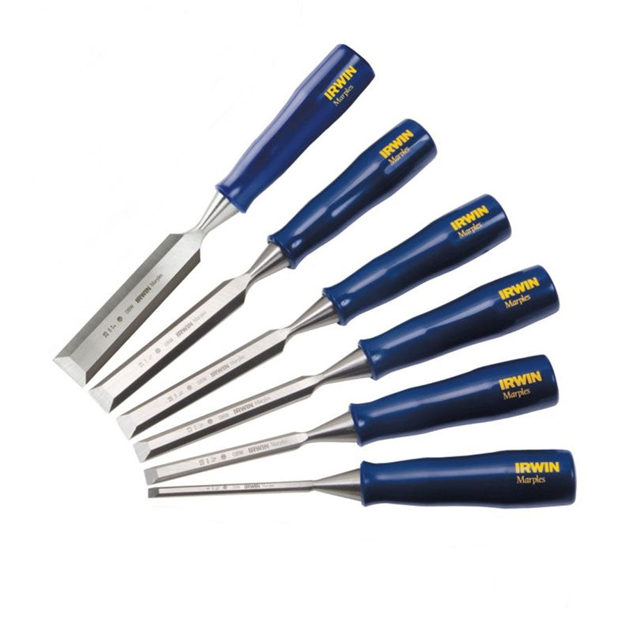 Irwin Industrial Tools M444SB6N Marples 6-Piece Woodworking Chisel Set with  Wooden Case —