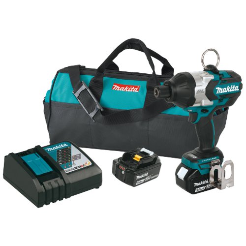Makita XWT09T 18V LXT Lithium-Ion Brushless Cordless High-Torque 7/16" Hex Impact Wrench Kit 5.0Ah