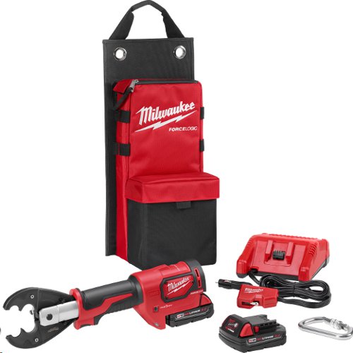 Milwaukee 2678-22O M18 18V FORCE LOGIC 6T Utility Crimper Kit with D3 Groves and Fixed O Die