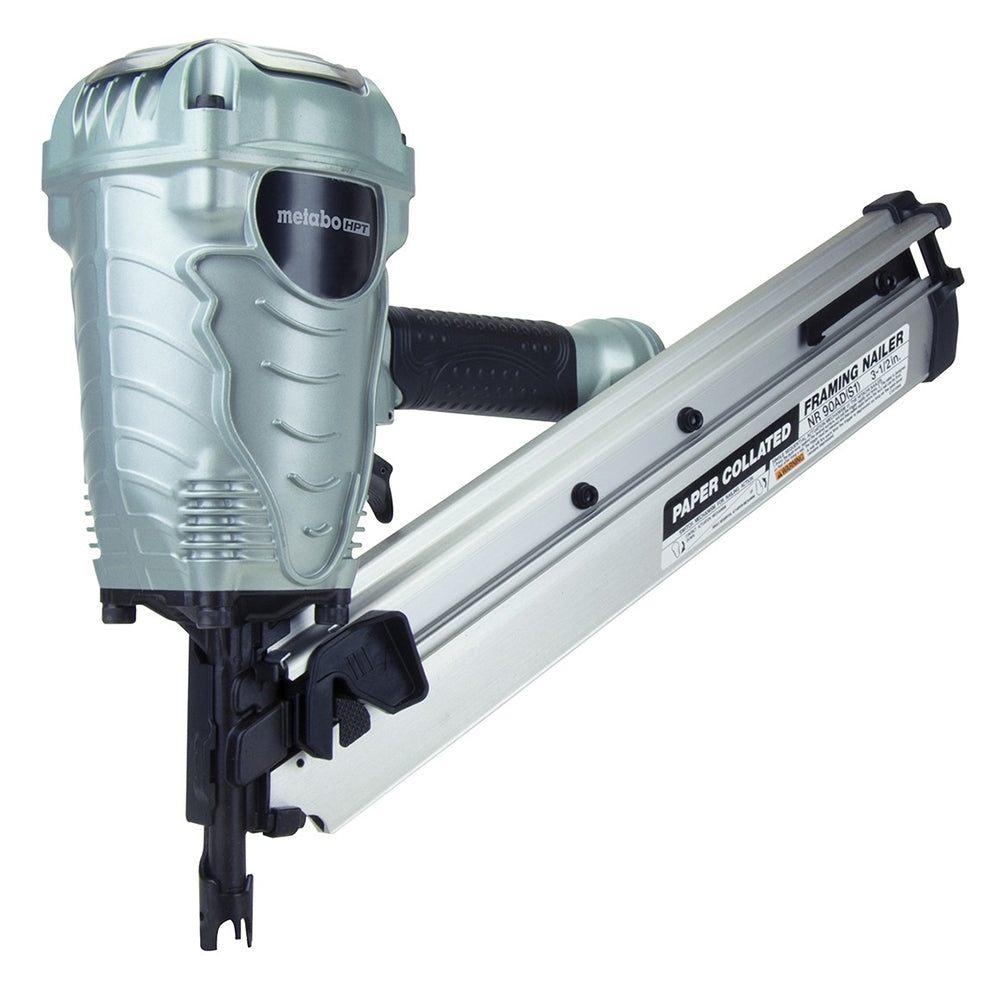 Hitachi / Metabo HPT NR90ADS1M 30-Degree 3-1/2" Paper Collated Framing Nailer (NR90ADS1)