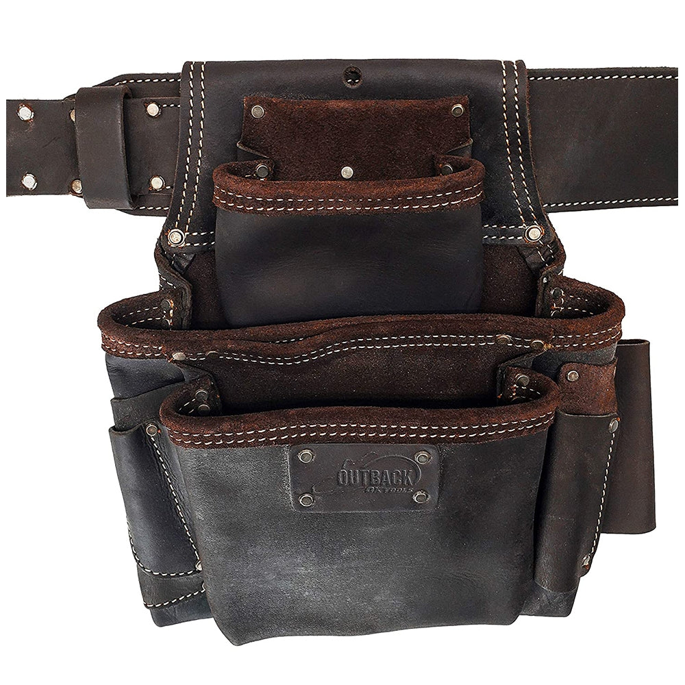 Ox Tools OX-P263604 Ox Pro 4-Piece Oil-Tanned Framer's Rig Pouch