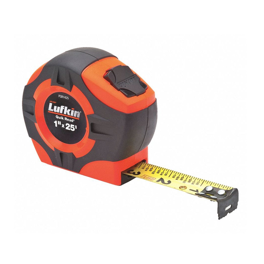 Crescent Lufkin PQR1425N 1" x 25' Hi-Viz Orange Measuring Tape