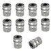 Legacy 8.707-103.0-10PK 5000 PSI 1/4" FPT Pressure Washer Hose Quick Coupler Socket - Stainless Steel (10 Pack)