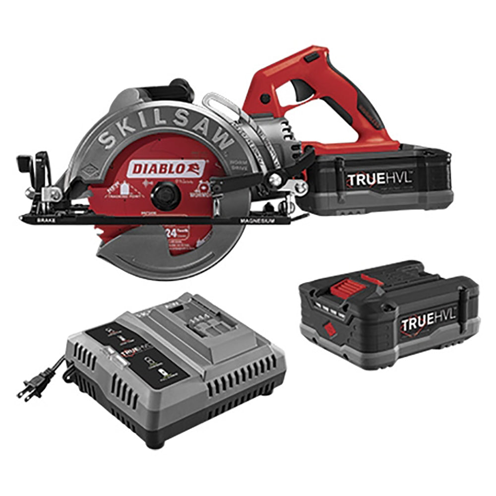 Skilsaw SPTH77M-22 48V TRUEHVL Lithium-Ion 7-1/4" Brushless Cordless Worm Drive Saw Kit w/ Two TRUEHVL Batteries 5.0 Ah