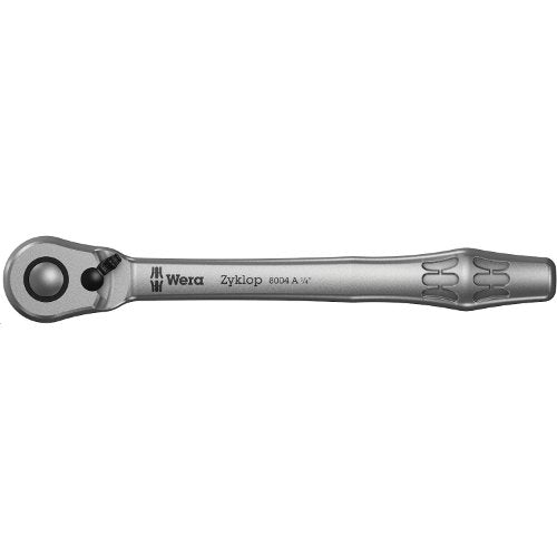 Wera 05004004001 1/4" Drive 8004 A Zyklop Full Metal Ratchet with Switch Lever