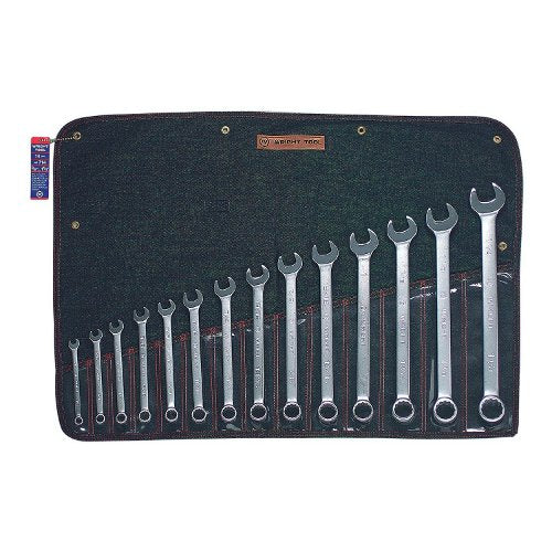 Wright Tools 711 11-Piece Combination Wrench Set with Denim Roll (SAE)
