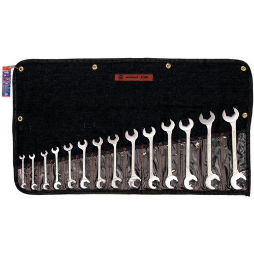 Wright Tools 733 14-Piece Full Polish Open-End Wrench Set (Metric)
