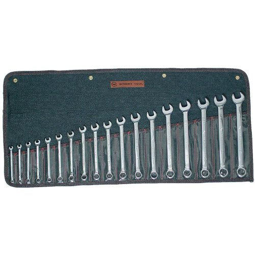 Wright Tools 958 18-Piece Full Polish Combination Wrench Set (Metric)